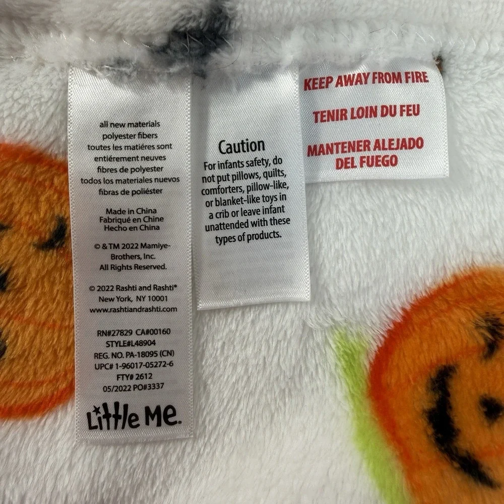 Little Me Pumpkin Halloween Lovey Security Blanket Bats Ghost Candy Corn Holiday